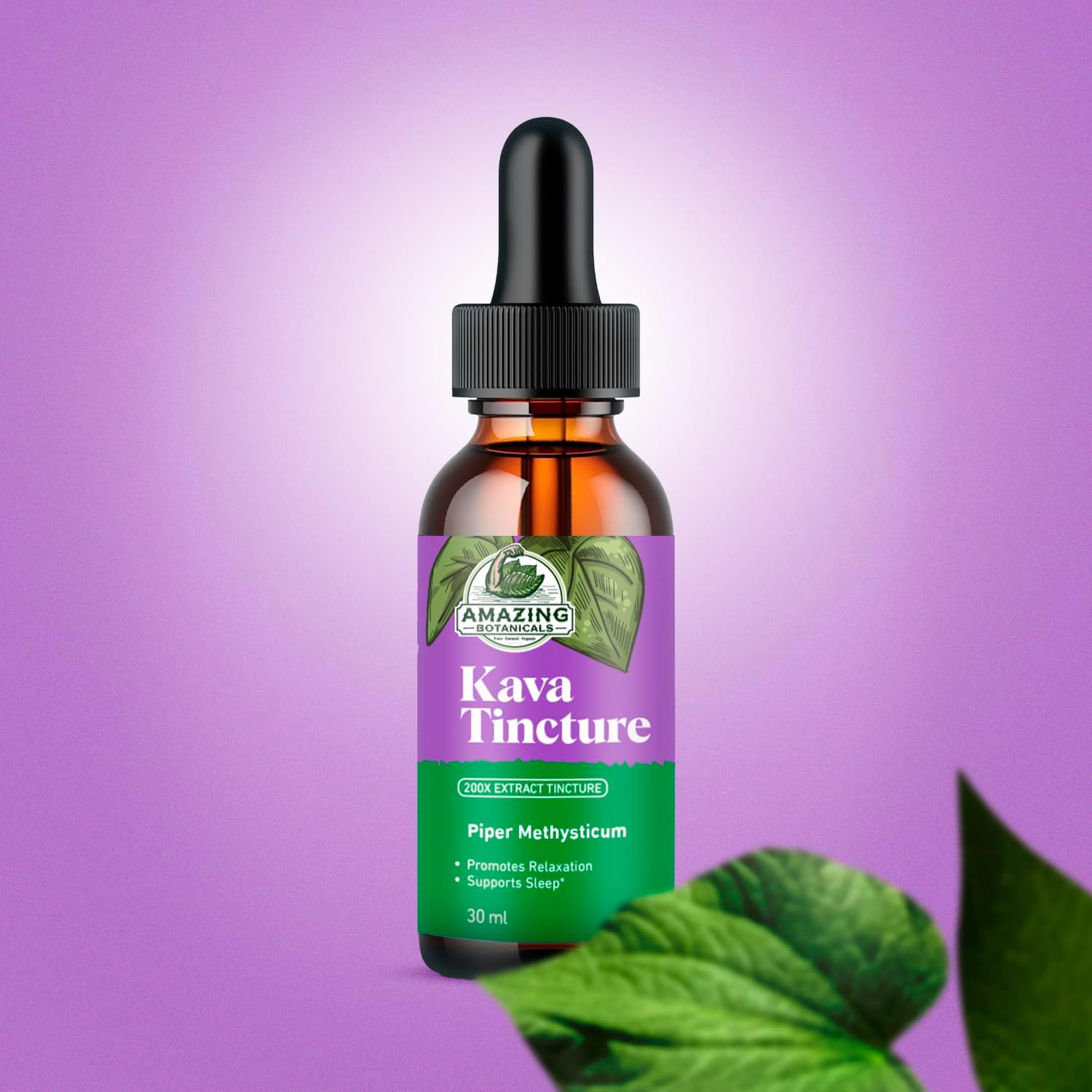 High-Potency Botanicals Kava Kava Tincture - Natural Calm & Relaxation Supplement - 70% Kavalactones Extract - 30,000 mg - 1 FL oz/30ml