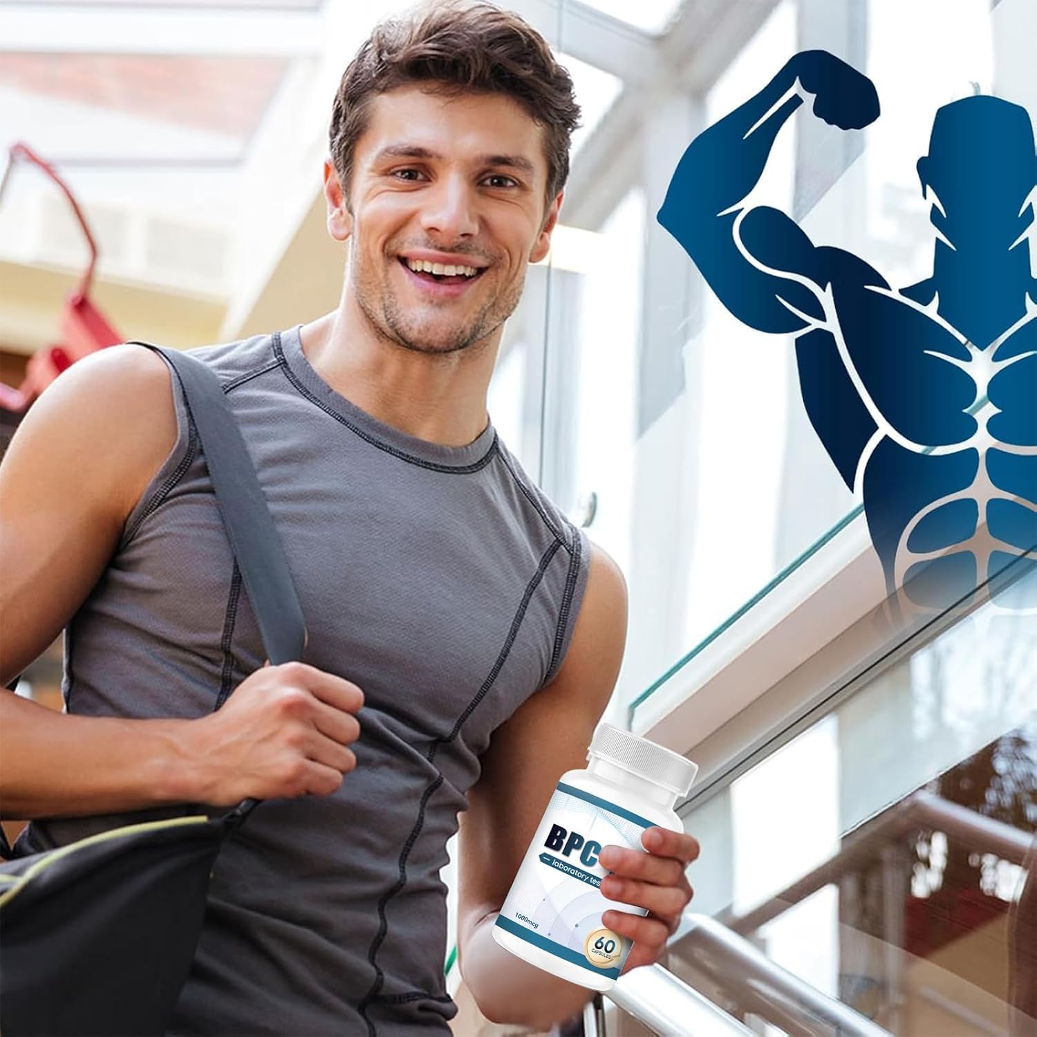 High Potency BPC-157 Pro 1000mcg Capsules - New Protective Compound 157 Supplement - Gluten-Free, 60 Caps