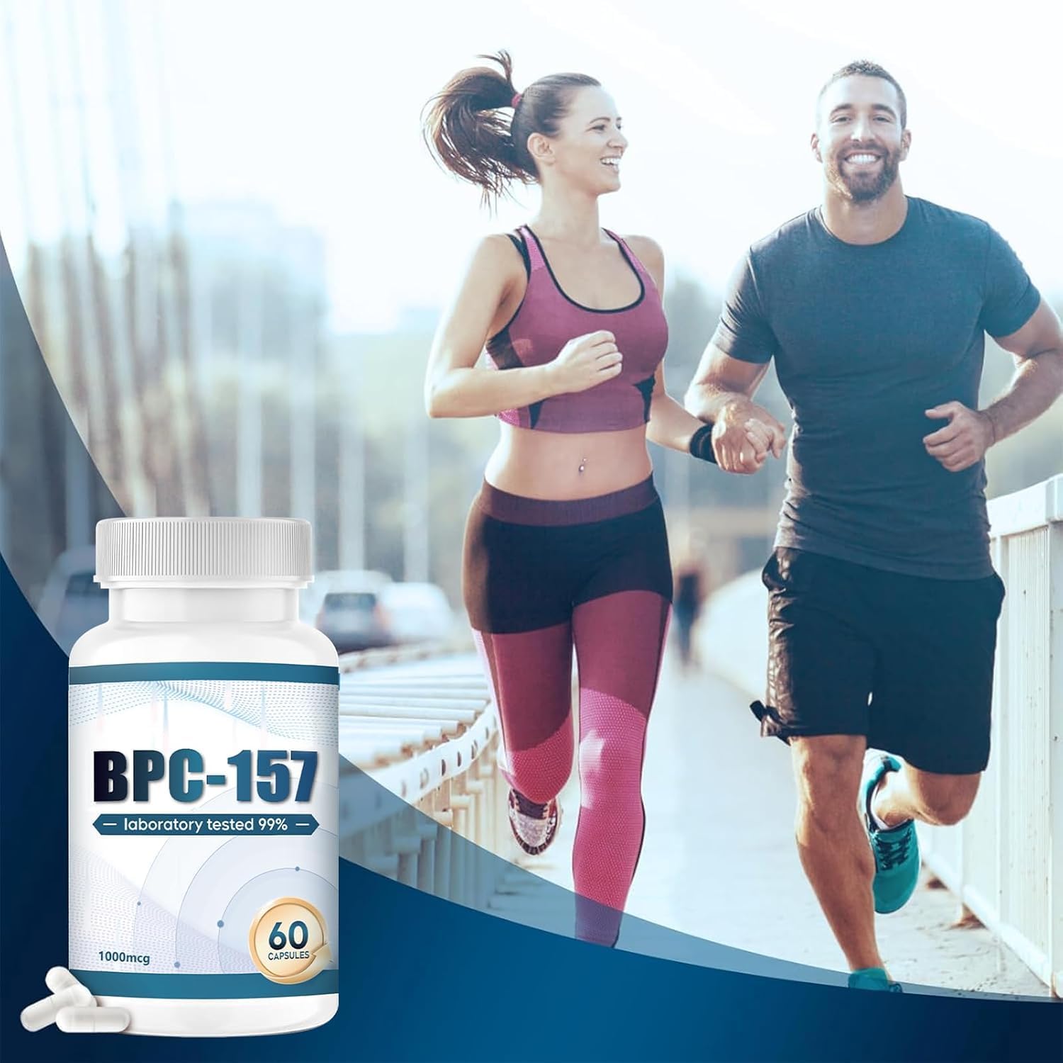 High Potency BPC-157 Pro 1000mcg Capsules - New Protective Compound 157 Supplement - Gluten-Free, 60 Caps
