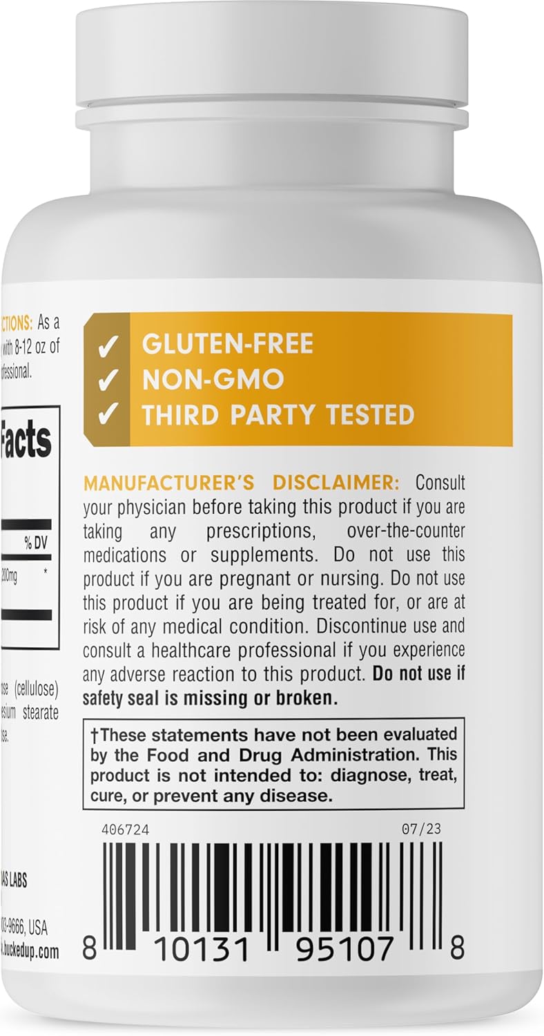 High Potency Bucked Up Berberine HCI Capsules - 1200mg Per Serving, 30 Servings, Essential Health Supplement