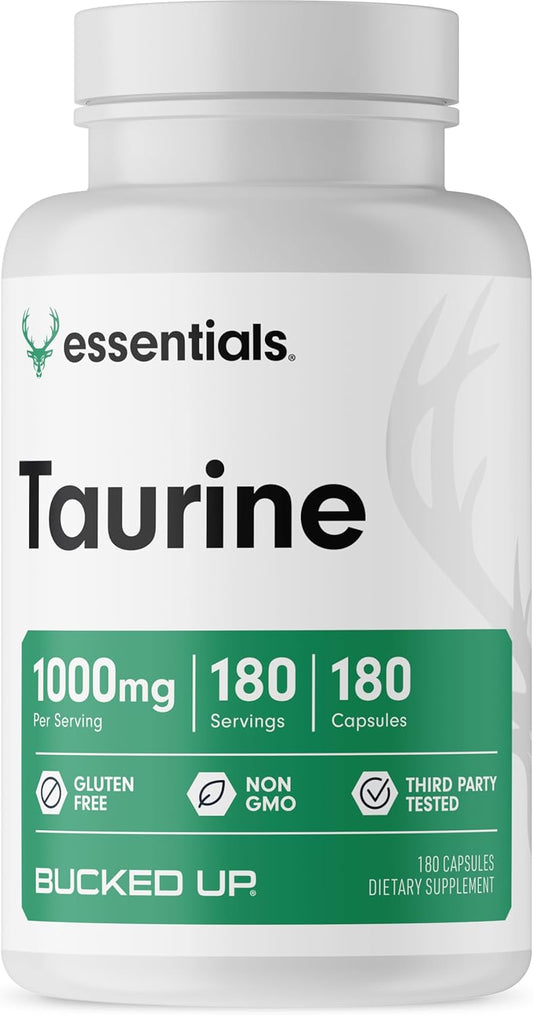 High Potency Bucked Up Taurine Capsules - 1000 MG (180 Servings)