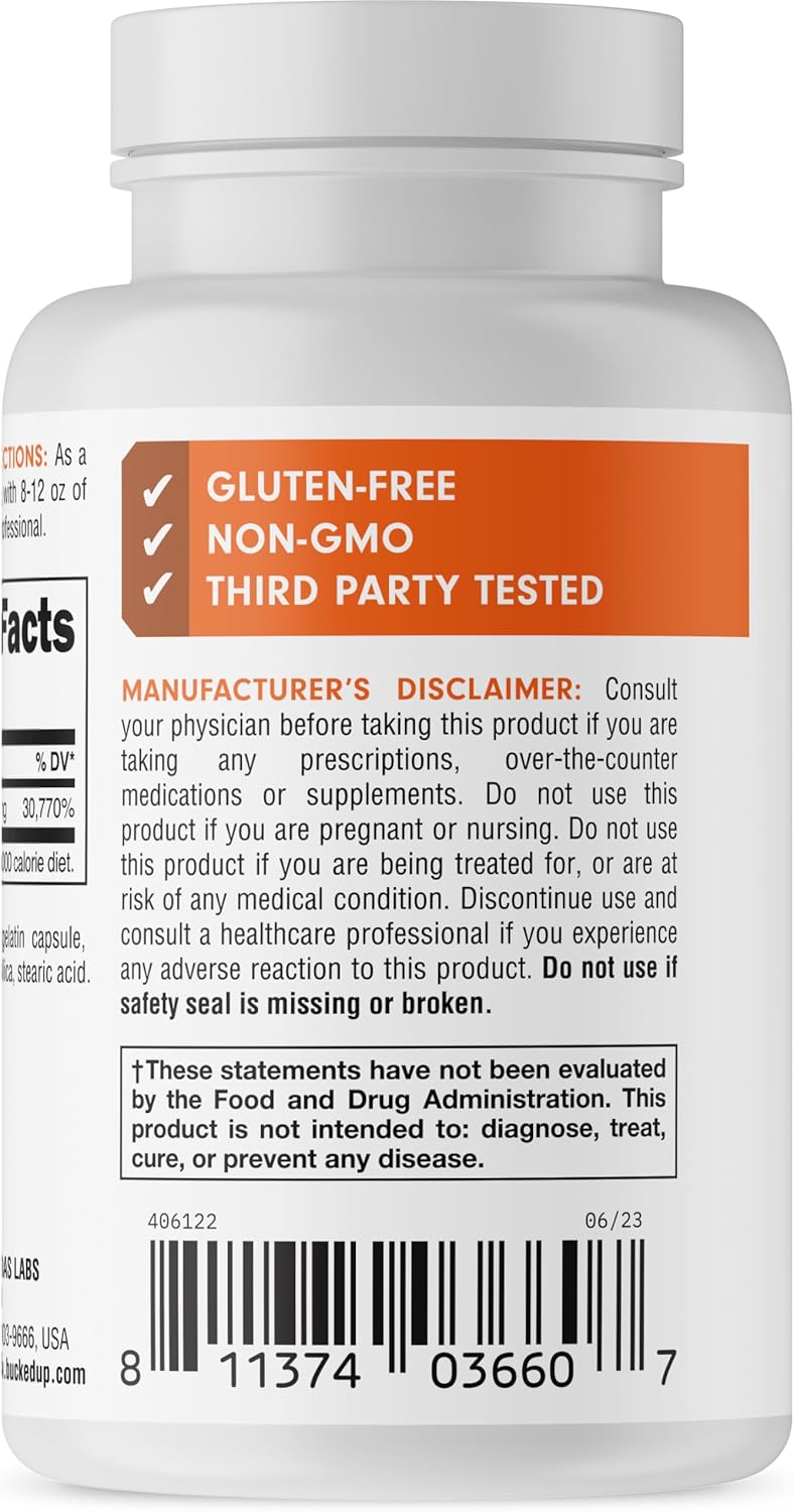 High Potency Bucked Up Vitamin B2 400mg Capsules - Essential 90 Servings