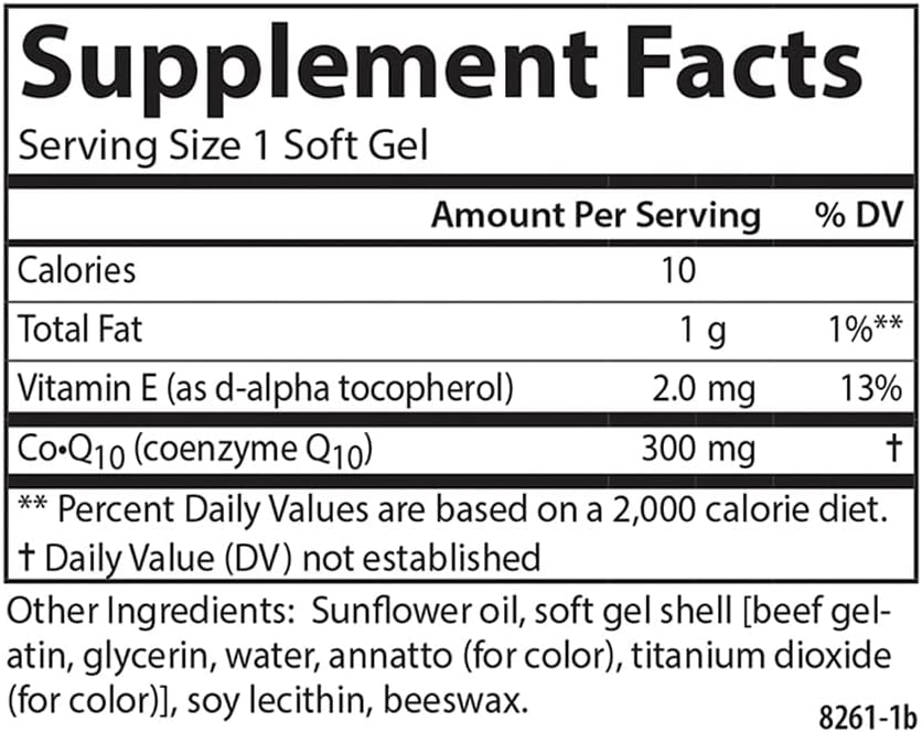 High Potency Carlson Coq10 Softgels - 300mg, 90 Count