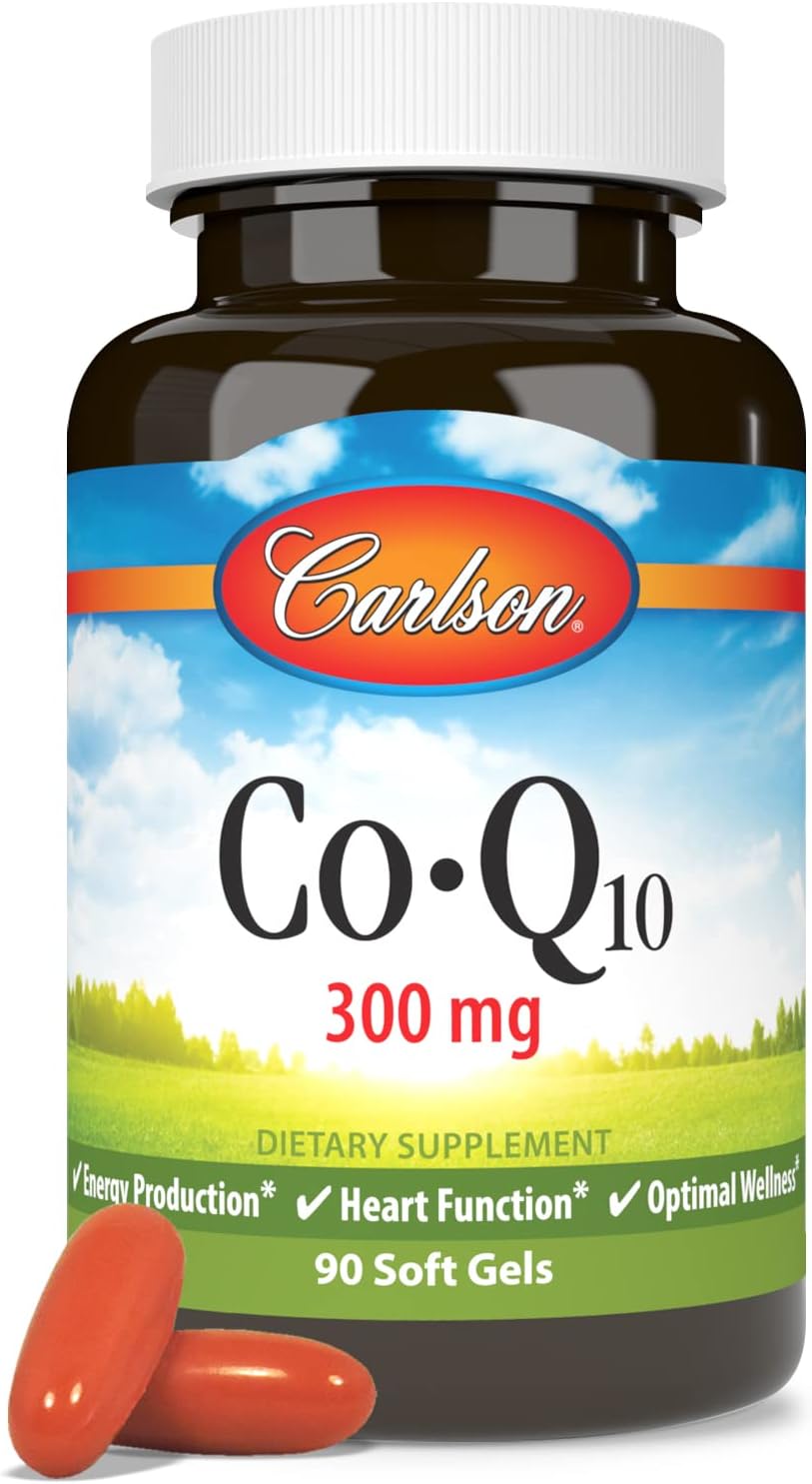 High Potency Carlson Coq10 Softgels - 300mg, 90 Count