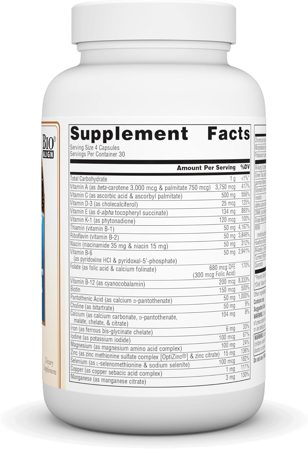 High Potency Daily Multivitamin with Essential Vitamins, Minerals, Antioxidants & Nutrients - Energy & Immune Boost - 120 Capsules by Source Naturals