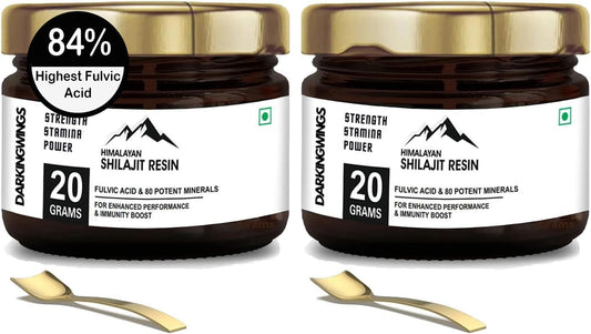 High Potency Darkingwings Pure Himalayan Shilajit Resin for Energy, Metabolism, and Immune Support - 500mg Per Serving for Men & Women