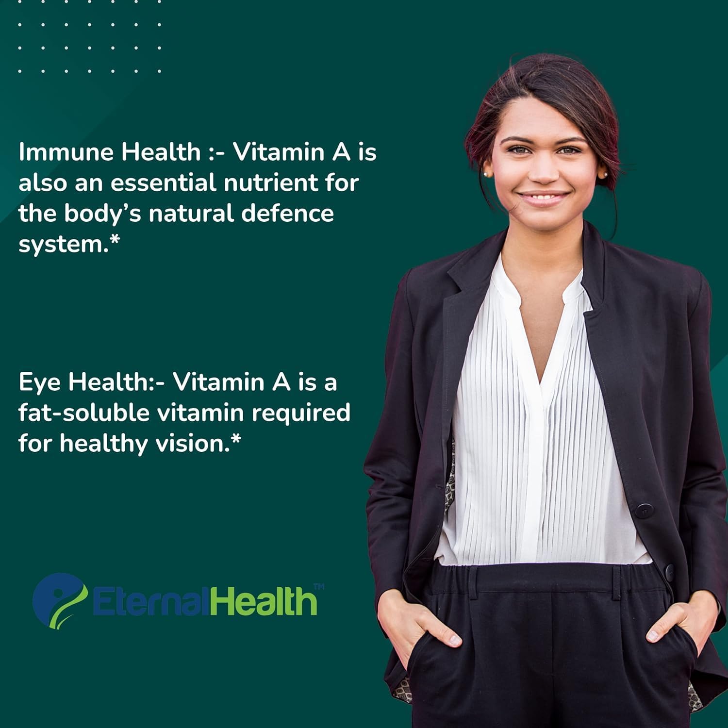 High Potency Double Strength Vitamin A Capsules with Bilberry & Retinyl Palmitate Extracts for Vision & Immune Support - 90 Veg Caps