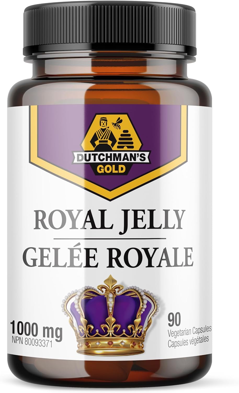 High Potency Dutchman's Gold Royal Jelly Capsules - 1000 mg - 90 Count