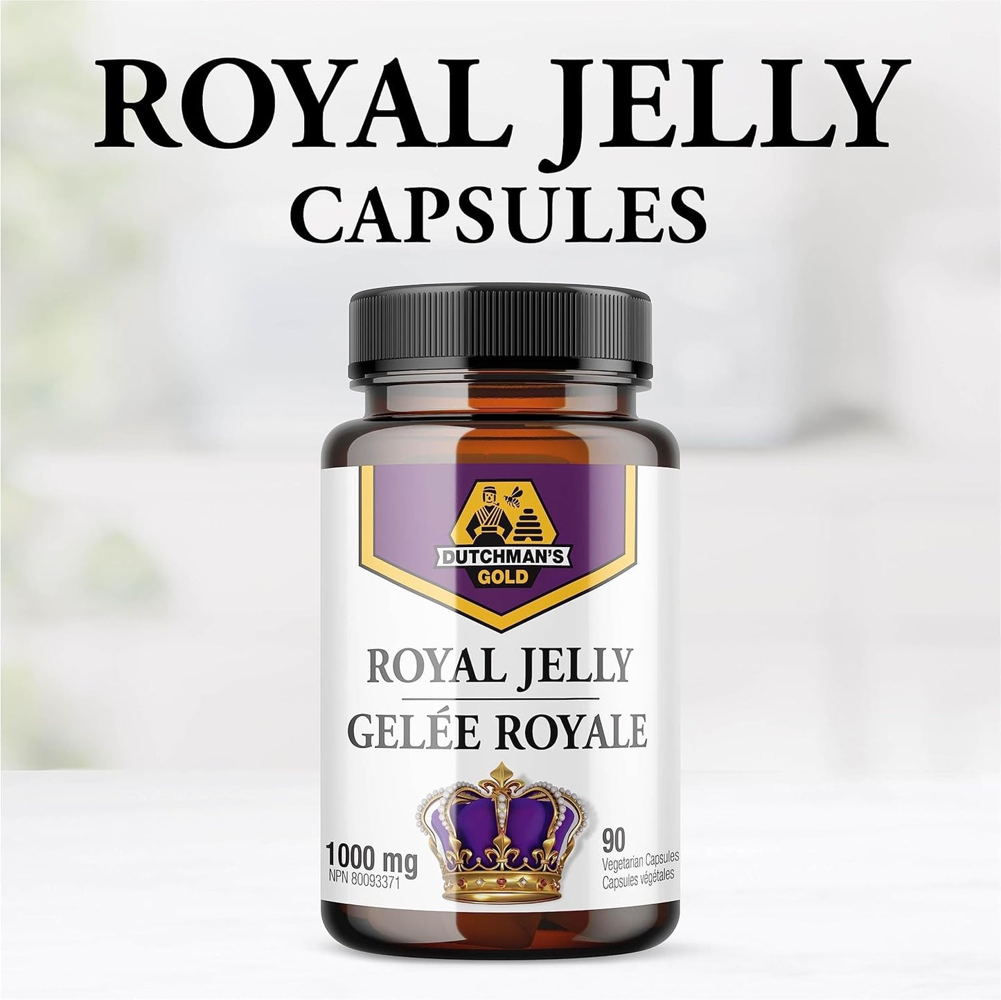 High Potency Dutchman's Gold Royal Jelly Capsules - 1000 mg - 90 Count