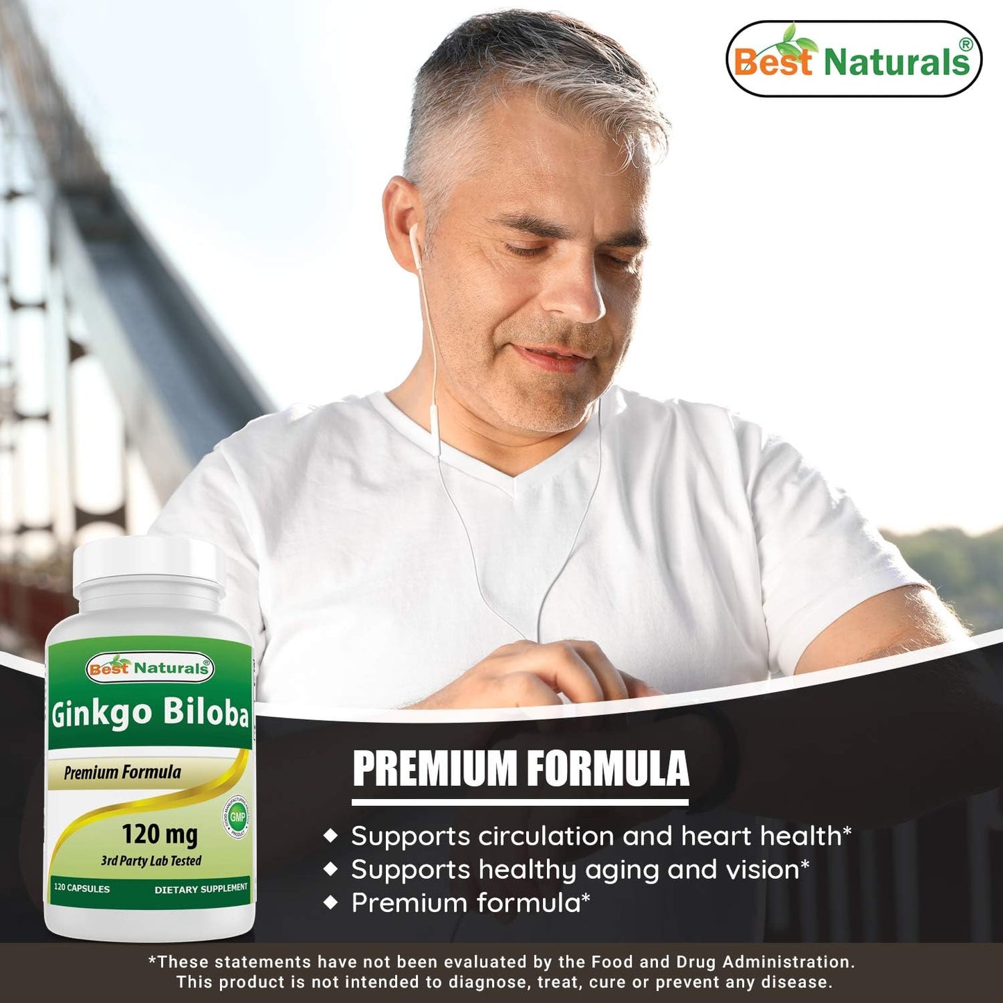 High Potency Elderberry 5000 mg & Ginkgo Biloba 120 mg Supplement for Immune Support