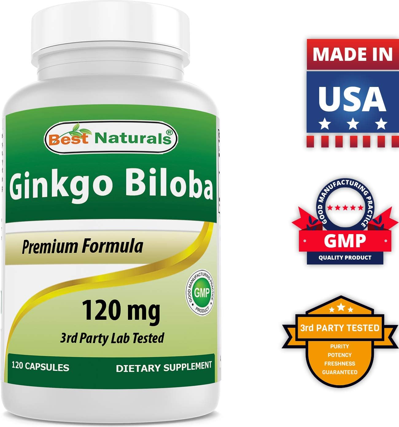 High Potency Elderberry 5000 mg & Ginkgo Biloba 120 mg Supplement for Immune Support