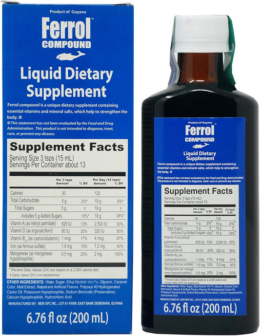 High-Potency Ferrol Liquid Iron Supplement - 1 Bottle