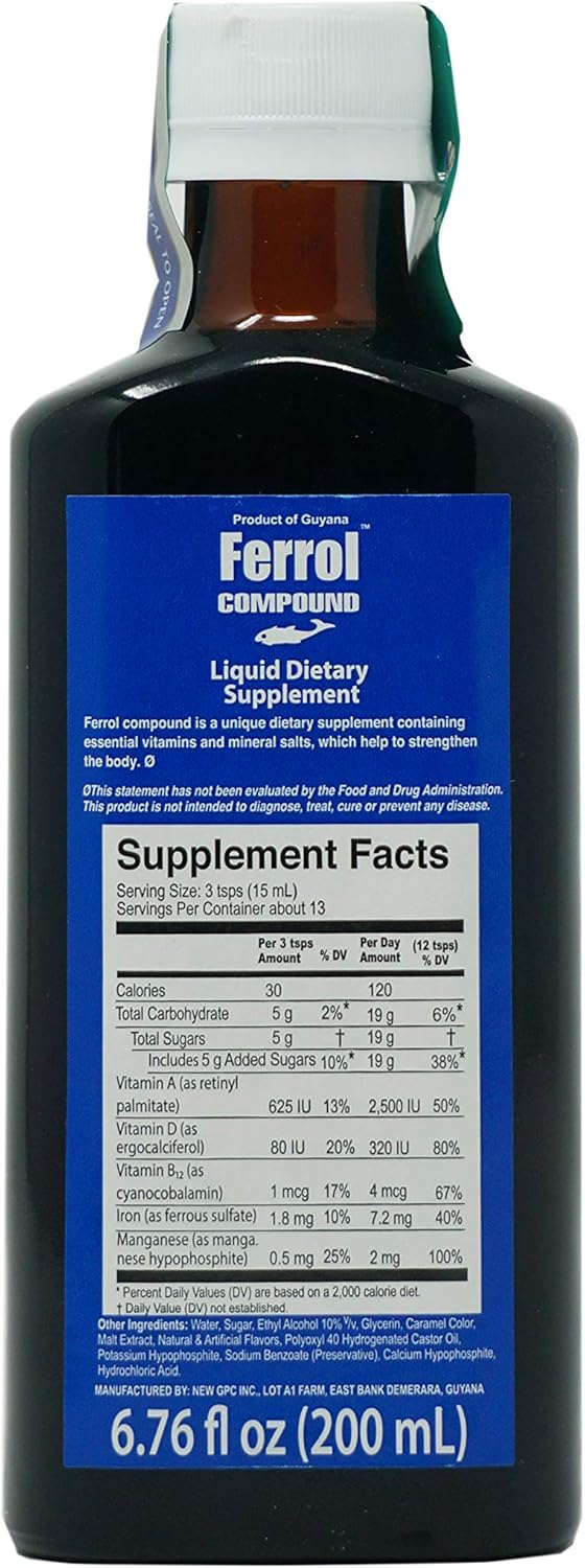 High-Potency Ferrol Liquid Iron Supplement - 1 Bottle