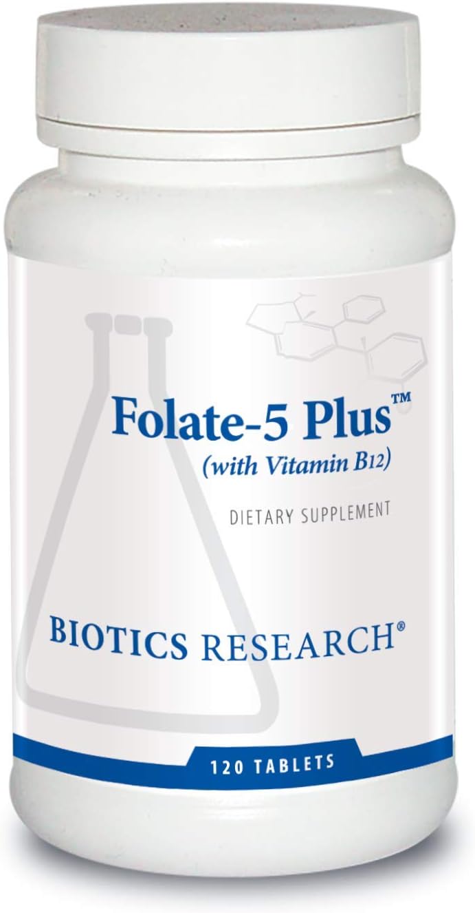 High Potency Folate and B12 Supplement for Pregnancy Nutrition and Energy Support - 120 Tabs