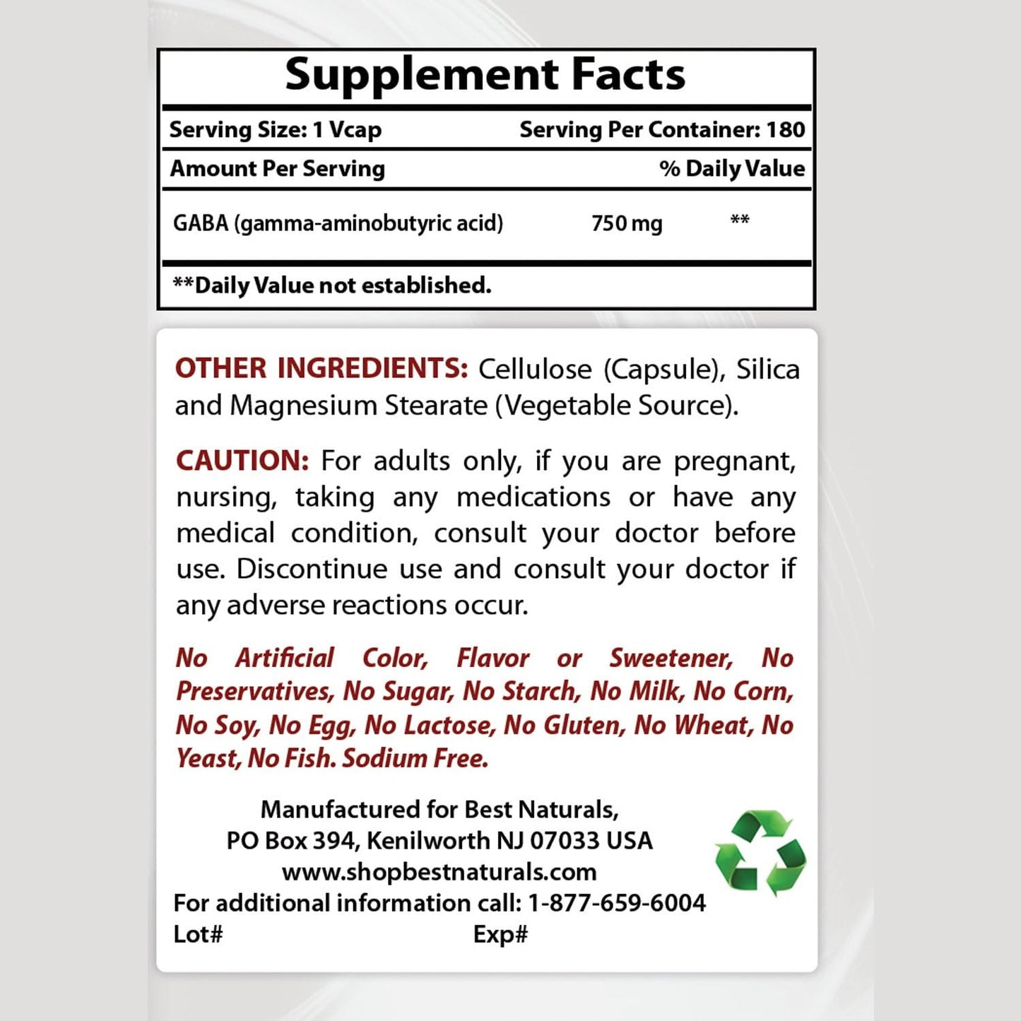 High Potency GABA and L-Theanine Supplement - 750mg GABA & 200mg L-Theanine for Maximum Benefits