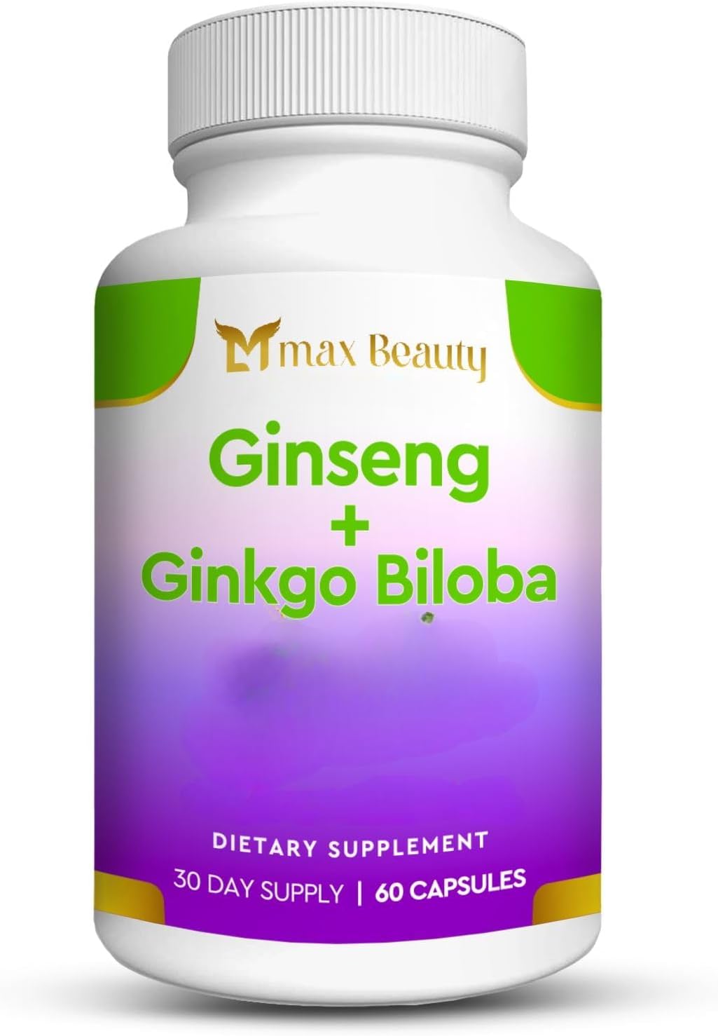High Potency Ginseng Ginkgo Biloba Supplement - 700mg Ginseng Extract Powder, 600mg Gingko, 120mg Ginkgo Biloba Extract