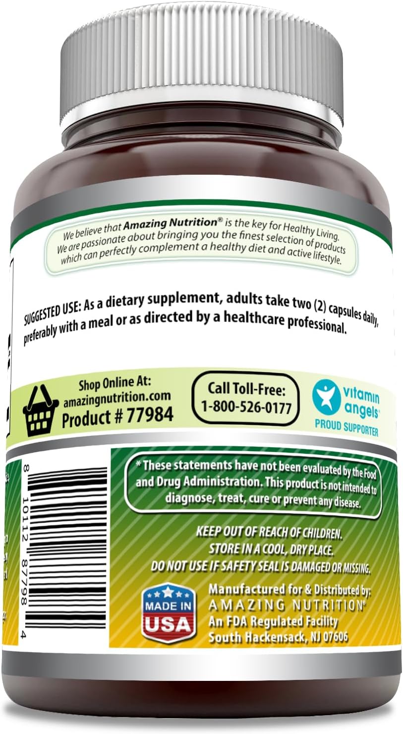 High Potency Glucosamine Sulfate Supplement | 1500 Mg Per Serving | 120 Capsules | Non-GMO | Gluten-Free | Made in USA by Amazing Nutrition