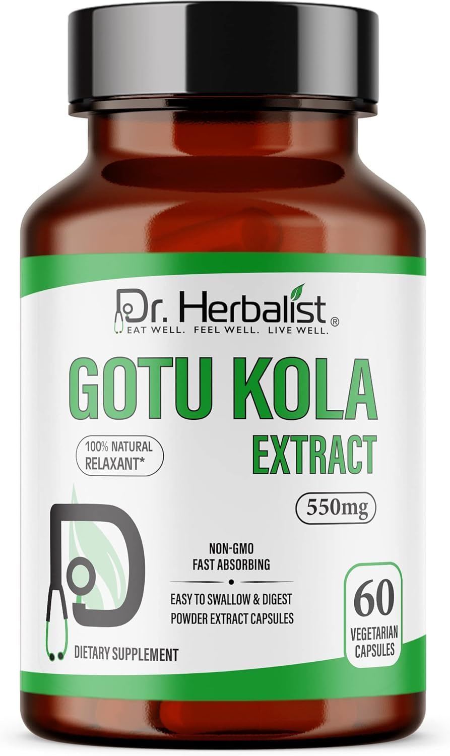 High Potency Gotu Kola Extract Capsules - 11000mg | 60 ct | 10:1 Centella Asiatica | Brain & Cognitive Support