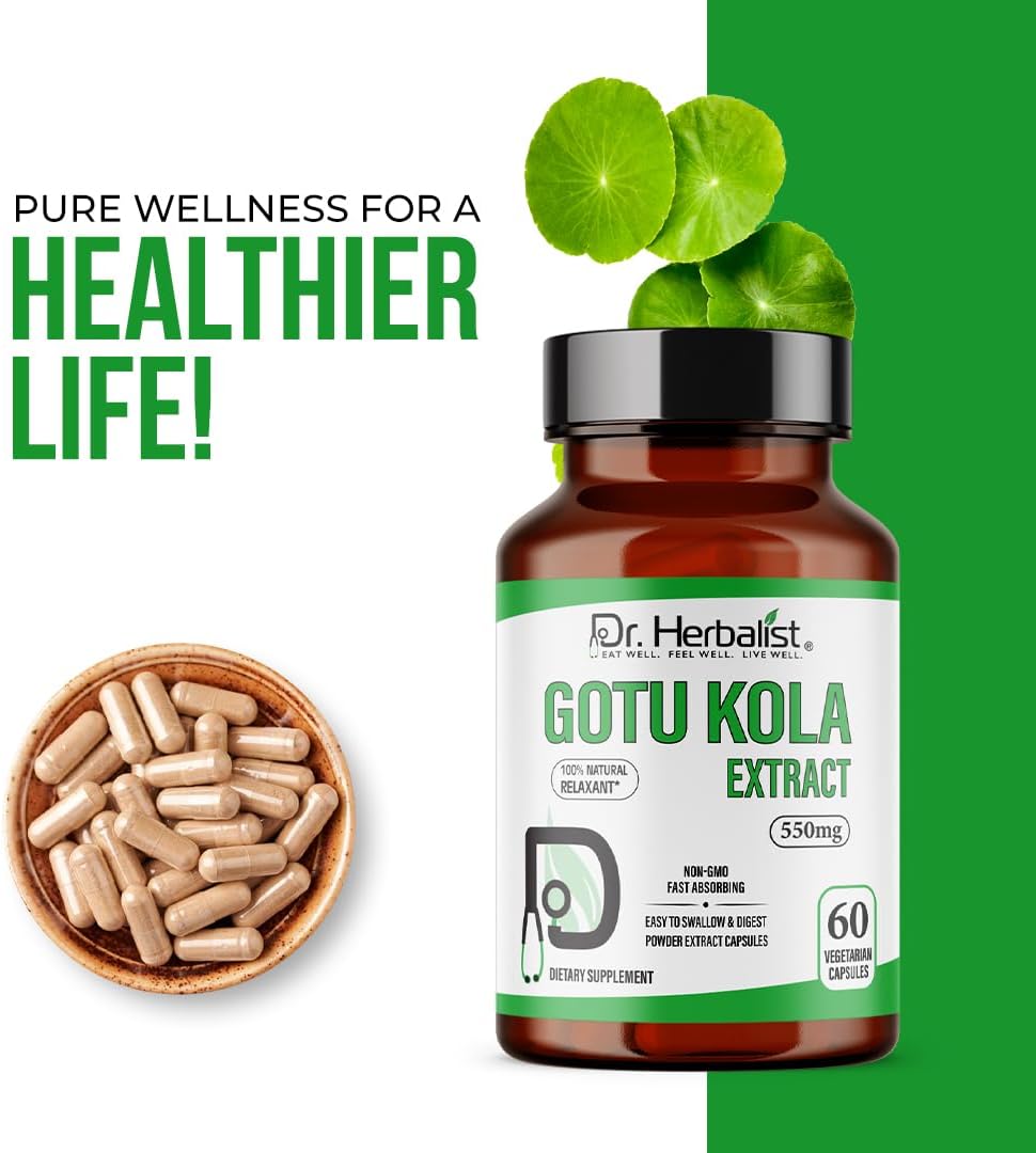 High Potency Gotu Kola Extract Capsules - 11000mg | 60 ct | 10:1 Centella Asiatica | Brain & Cognitive Support