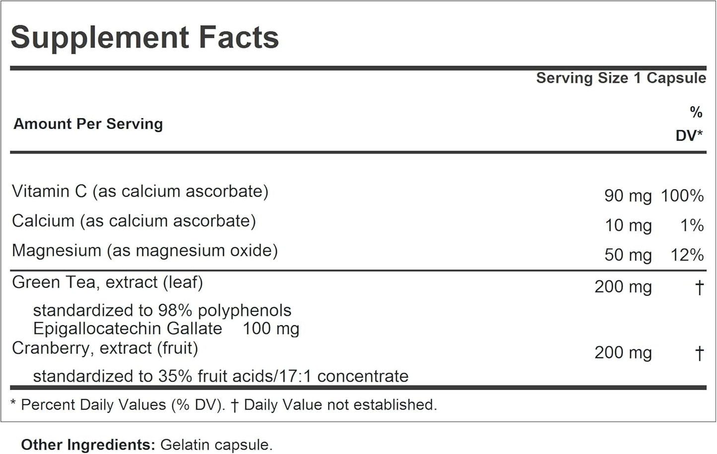 High-Potency Green Tea EGCG and Cranberry Capsules for Antioxidant Support - 180 Capsules, Standardized for Catechins and Polyphenols to Protect Body Organs and Tissues