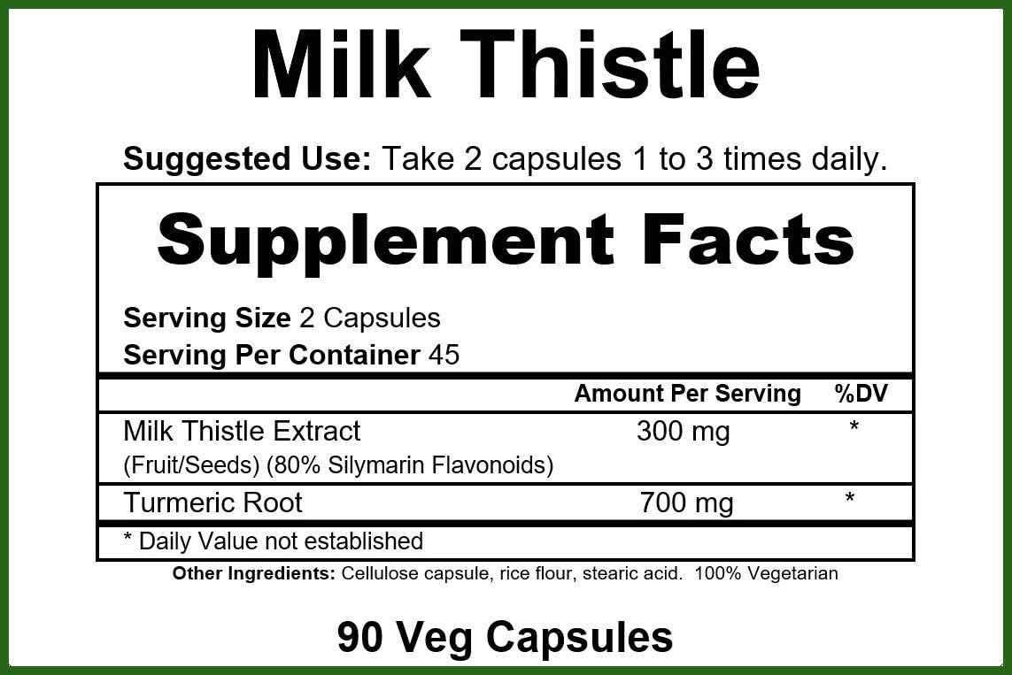 High-Potency GreenPacks® Milk Thistle and Turmeric Extract - 90 Capsules