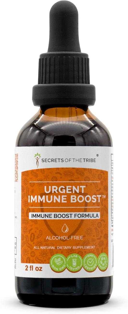 High-Potency Herbal Drops for Immune Support - Alcohol-FREE Extract with Elder, Echinacea, Ginger, and More - 2 oz Tincture by Secrets of the Tribe