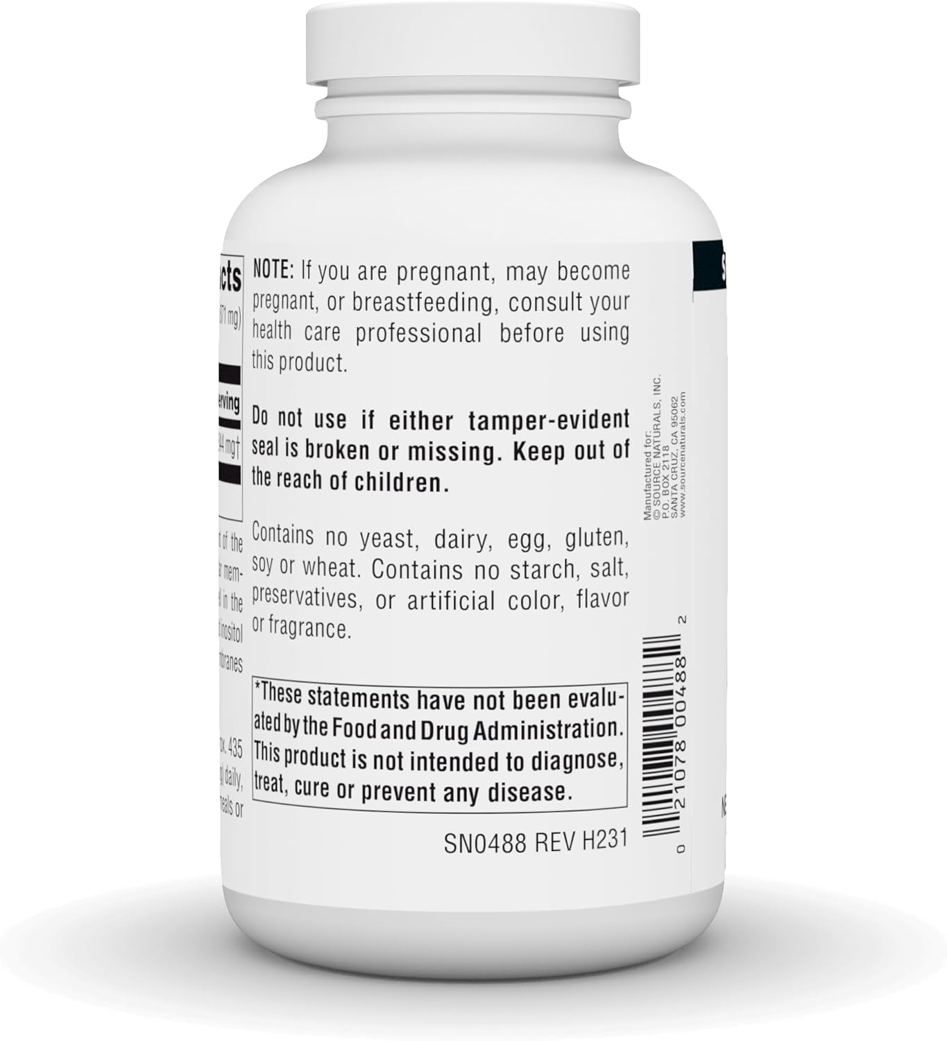 High Potency Inositol Crystals Supplement - 844 mg, 8 oz by Source Naturals