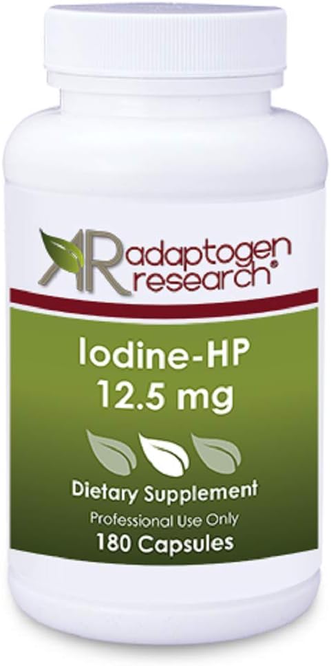 High Potency Iodine Complex - 12.5 mg with Sodium Iodide & Potassium Iodide - 180 Vegetarian Capsules by Adaptogen Research