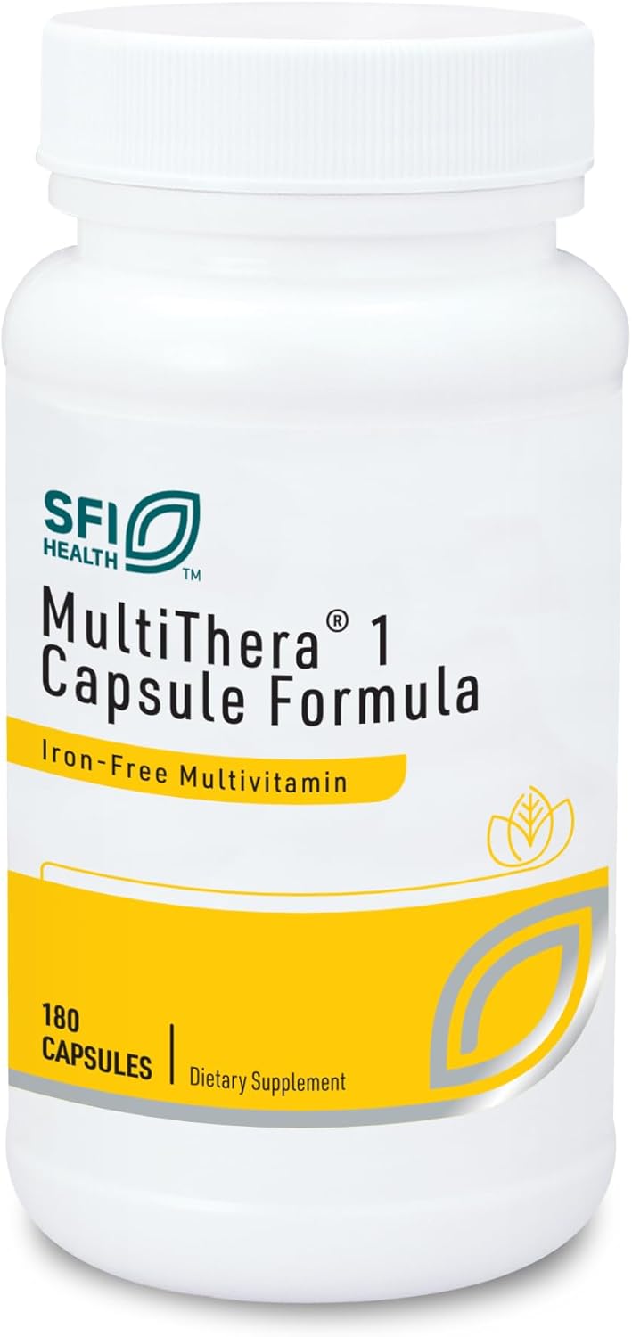 High Potency Iron-Free Multivitamin & Multimineral Capsule with Essential Micronutrients - Bioactive Folate & B12 - 180 Capsules