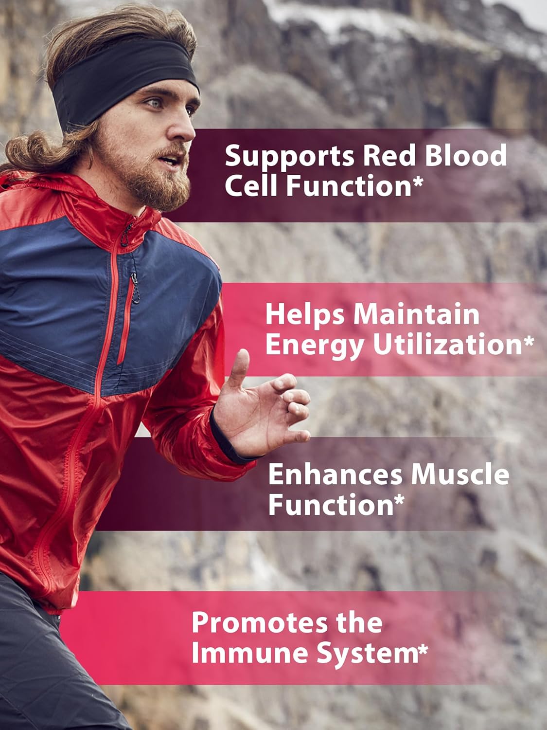 High Potency Iron Supplement with Vitamin C for Red Blood Cell Support - Vegan & Non-GMO Iron Pills for Men and Women - 120 Tablets