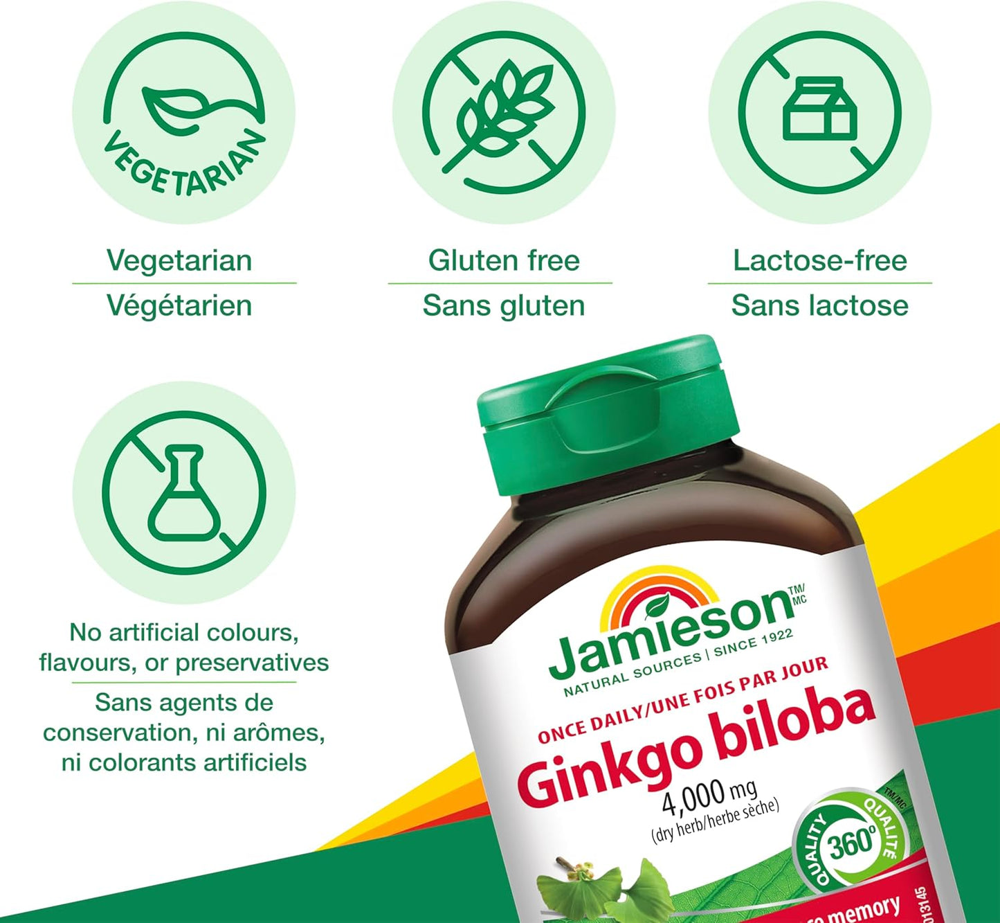 High-Potency Jamieson Ginkgo Biloba Caplets - 90 Count