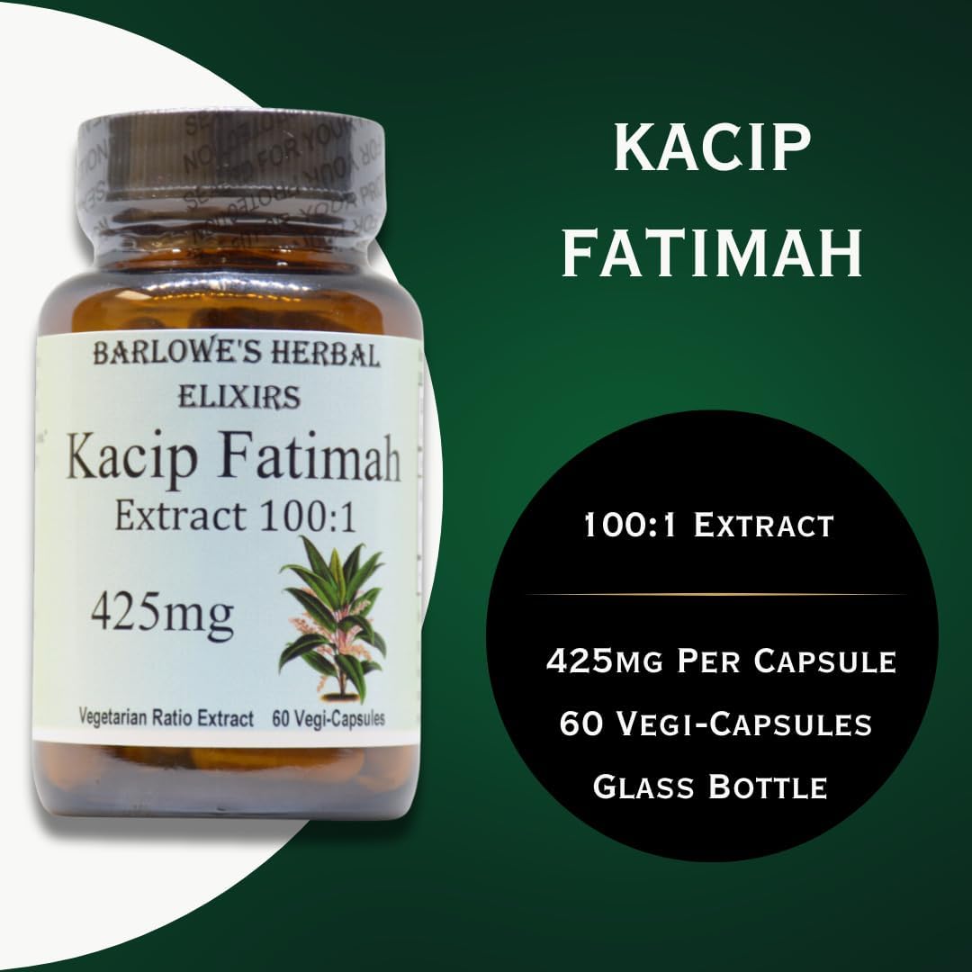 High-Potency Kacip Fatimah 100:1 Extract Capsules | Labisia Pumila Supplement for Women | 425mg | 60 Vegan Capsules