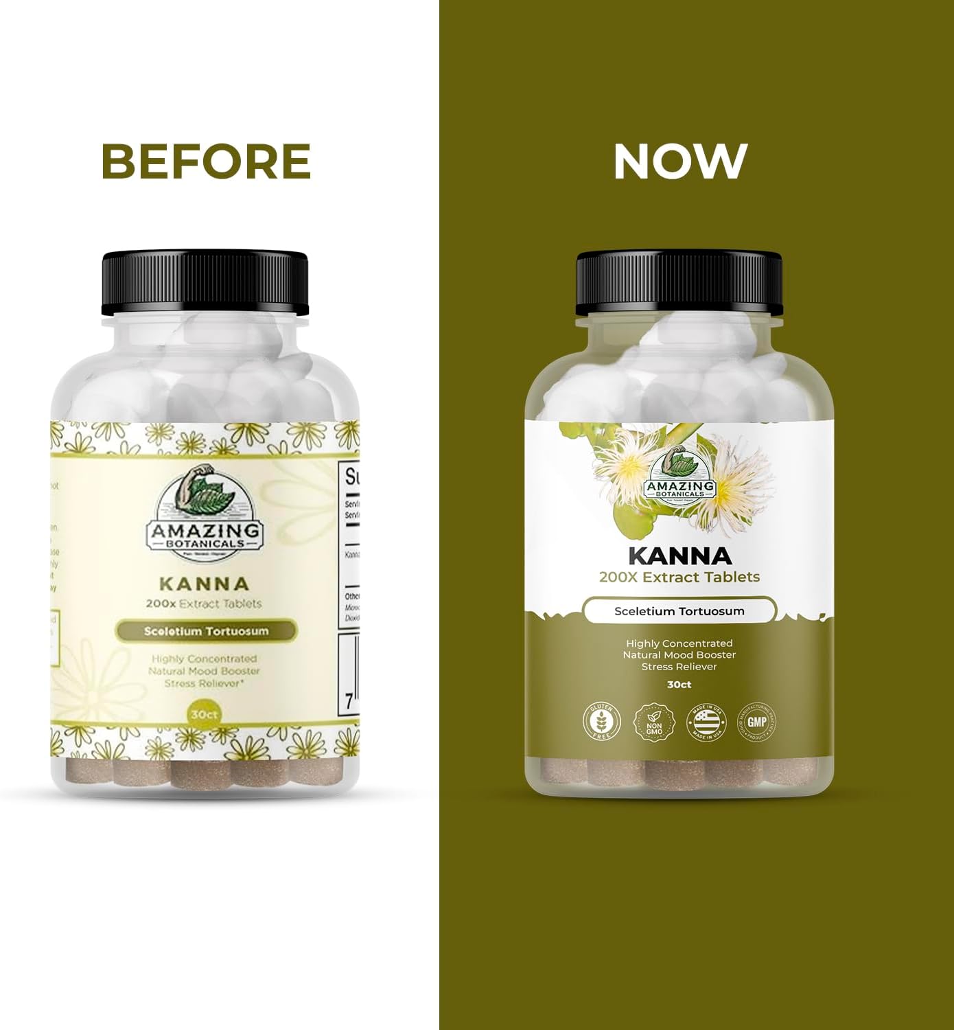 High Potency Kanna Extract Tablets - 10,000 mg Sceletium Tortuosum - Energy and Mood Booster - Immune Support - 30 Tablets
