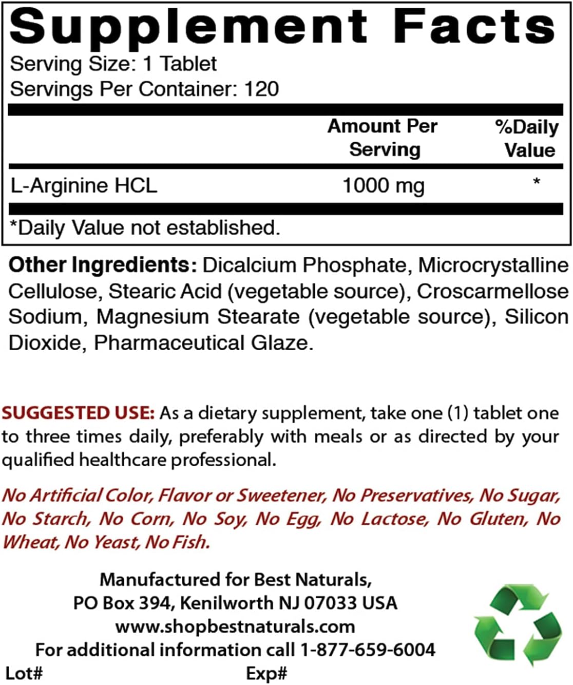 High Potency L-Carnitine and L-Arginine Supplement - 1000mg Each for Maximum Benefits