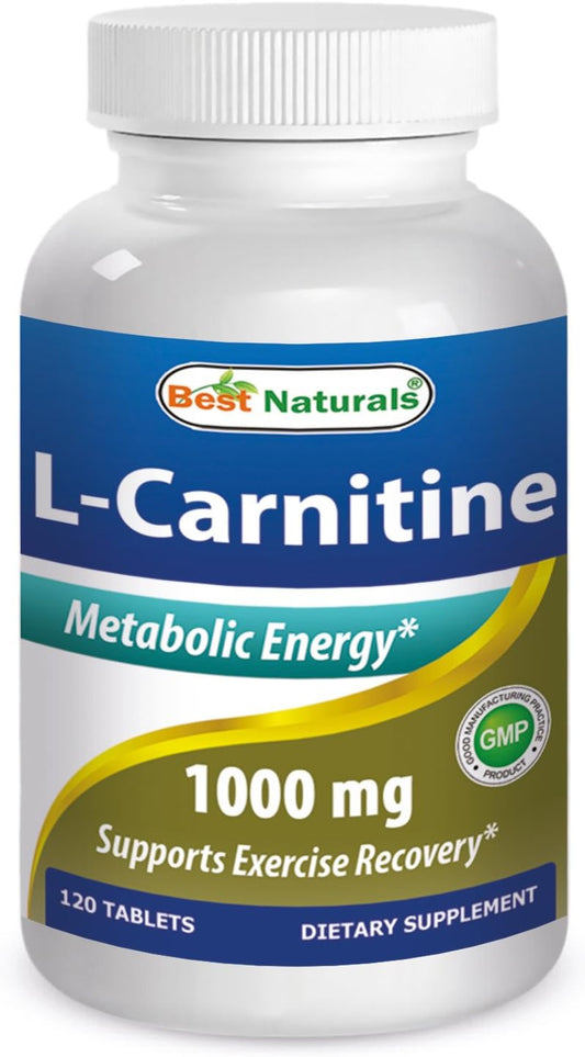 High-Potency L-Carnitine Fumarate Tablets - 1000mg - 120 Count - Enhances Cellular Energy Production