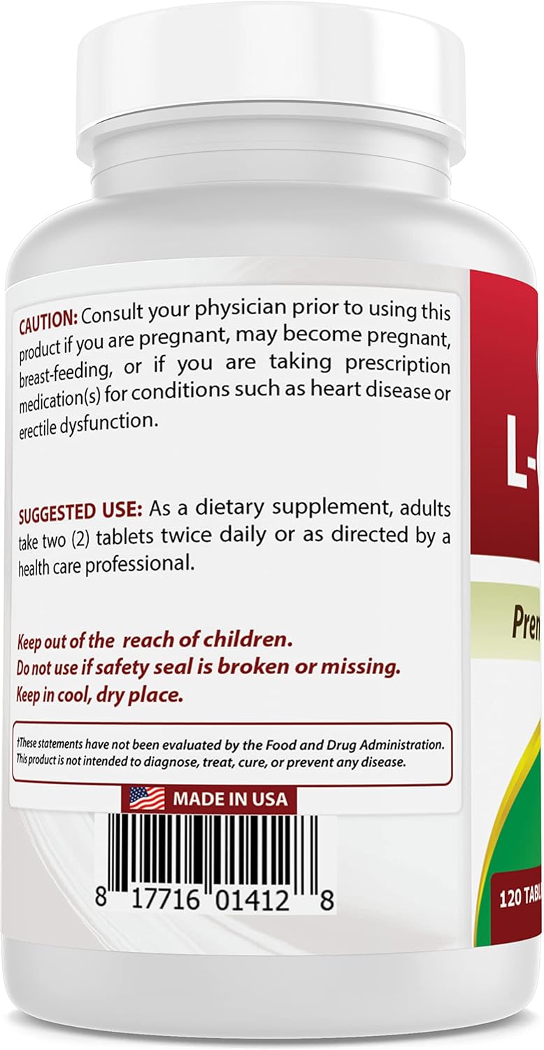 High Potency L-Citrulline and L-Arginine Supplement - 3000mg Combined Dosage for Enhanced Performance and Muscle Support