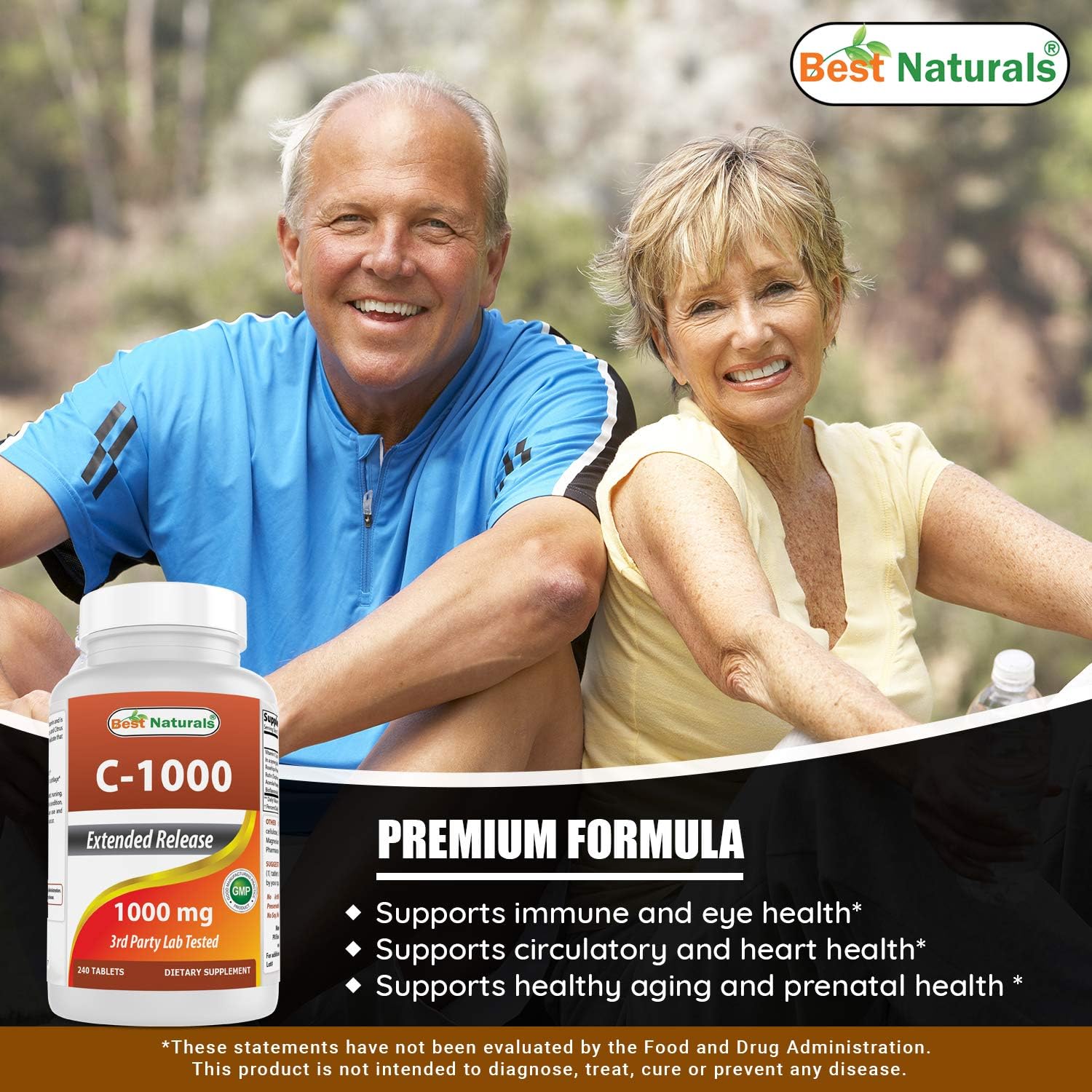 High Potency L-Lysine and Vitamin C Supplement - 1000mg Each for Immune Support and Overall Wellness