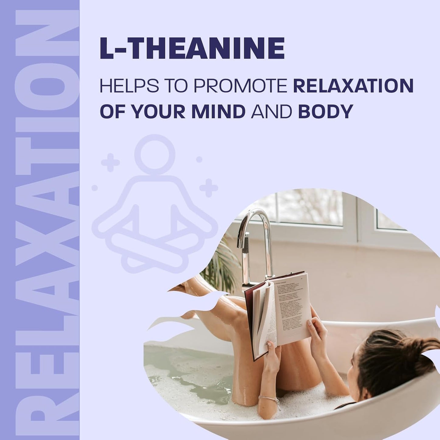 High Potency Land Art L-Theanine 250mg Vcaps - 180 Servings - Promotes Relaxation - Vegan Friendly - Bonus Size