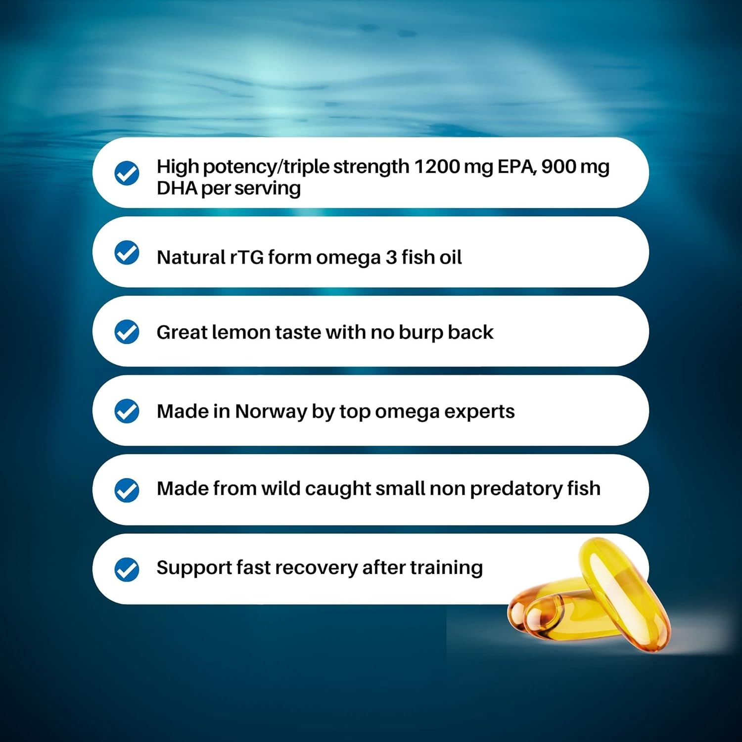 High Potency Lemon-Flavored Fortifeye Vitamins Super Omega-3 Max Fish Oil - 2400mg Omega-3 with EPA and DHA - 30 Servings