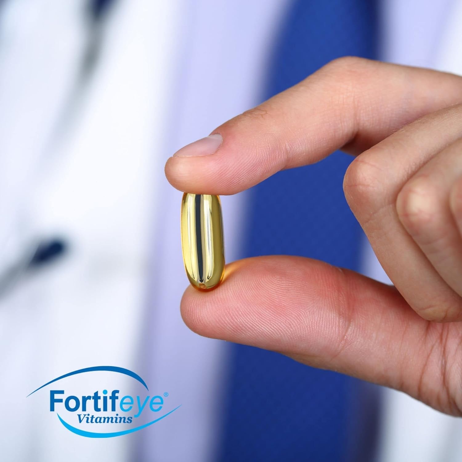 High Potency Lemon-Flavored Fortifeye Vitamins Super Omega-3 Max Fish Oil - 2400mg Omega-3 with EPA and DHA - 30 Servings