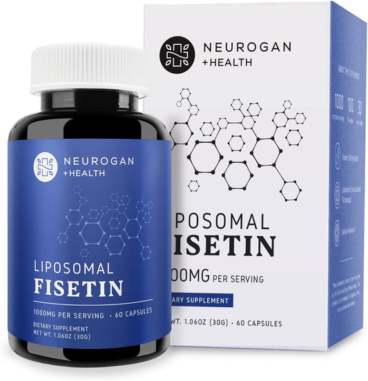 High Potency Liposomal Fisetin for Memory and Focus | 500mg Per Serving Brain Supplement | Polyphenol Rich Anti-Aging Formula | 60 Capsules