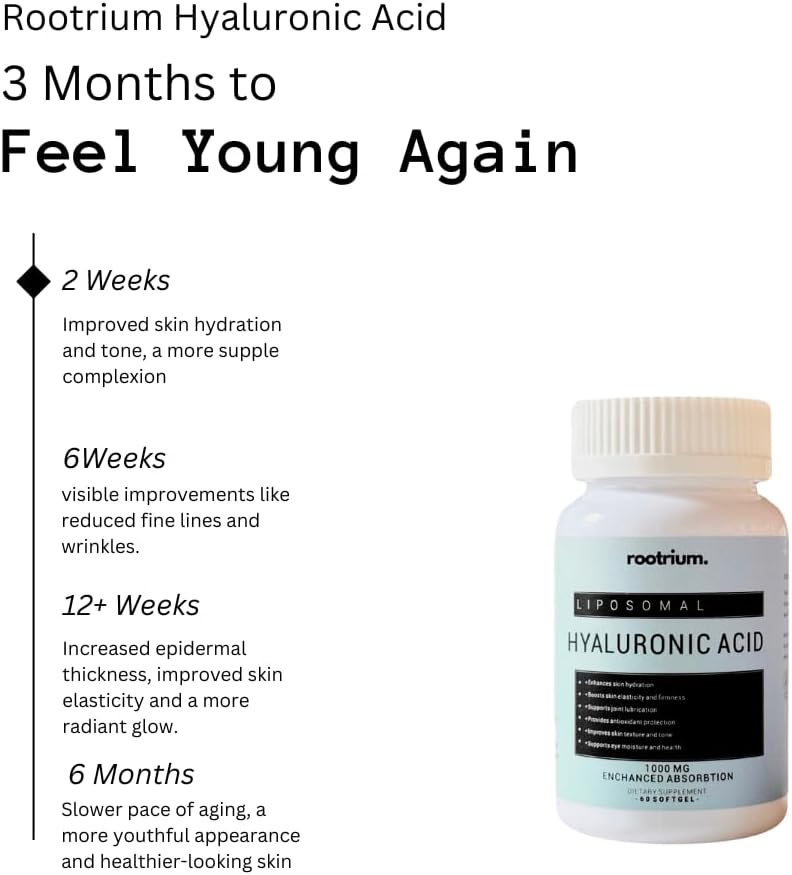 High Potency Liposomal Hyaluronic Acid Supplements - 1000MG Formula