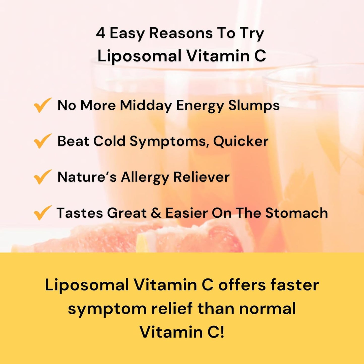 High Potency Liposomal Vitamin C | 1,000mg | Enhanced Absorption, Pure, Non-GMO | 30 Servings