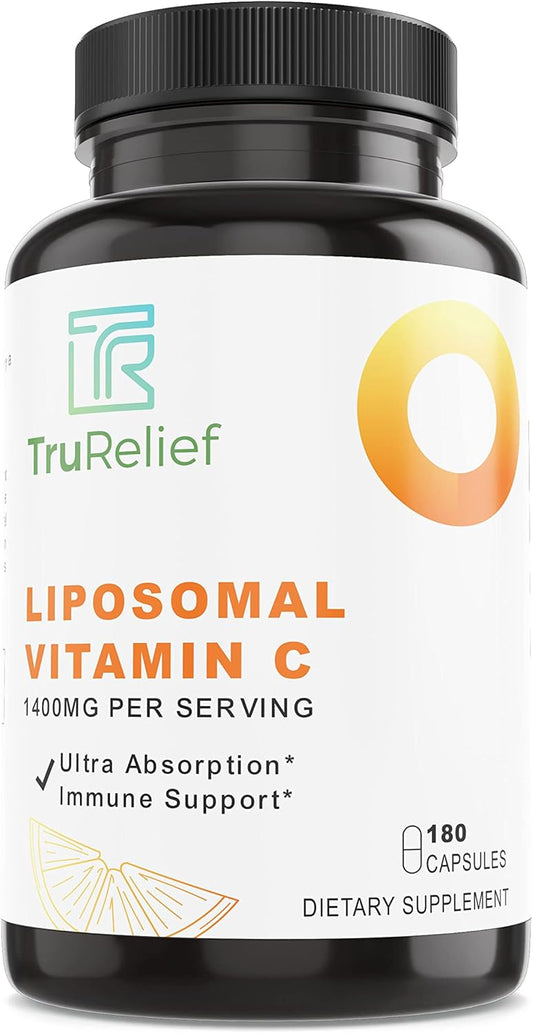 High Potency Liposomal Vitamin C 1400mg - Immune Support with Enhanced Absorption, 180 Capsules