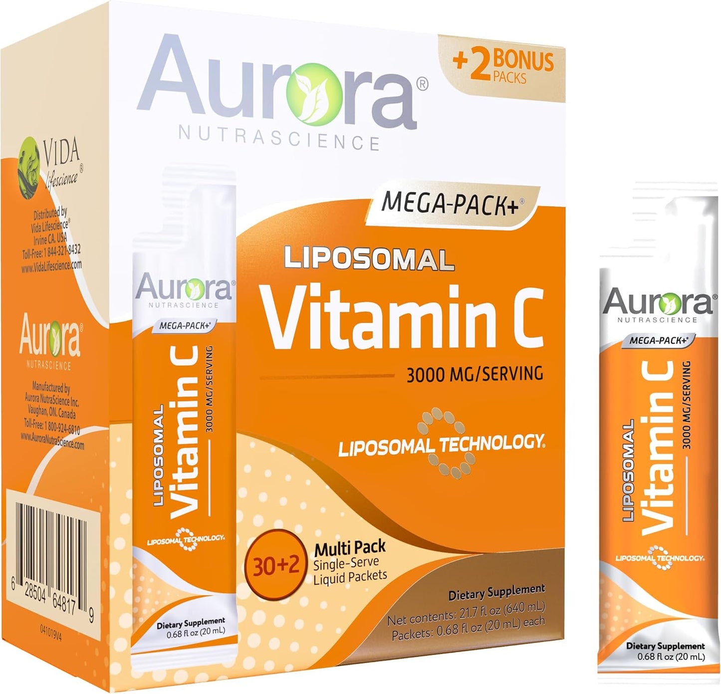 High Potency Liposomal Vitamin C & D3/K2 Combo for Immune Support & Calcium Absorption - 3,000 mg per Serving - BoostGo Australia