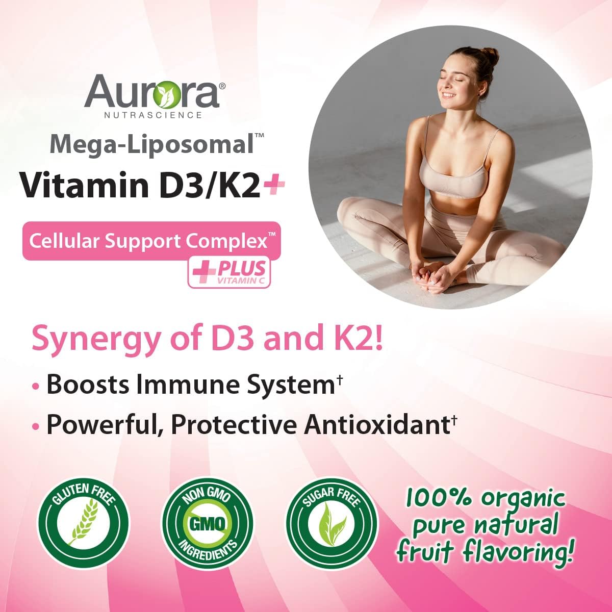High Potency Liposomal Vitamin C & D3/K2 Combo for Immune Support & Calcium Absorption - 3,000 mg per Serving - BoostGo Australia