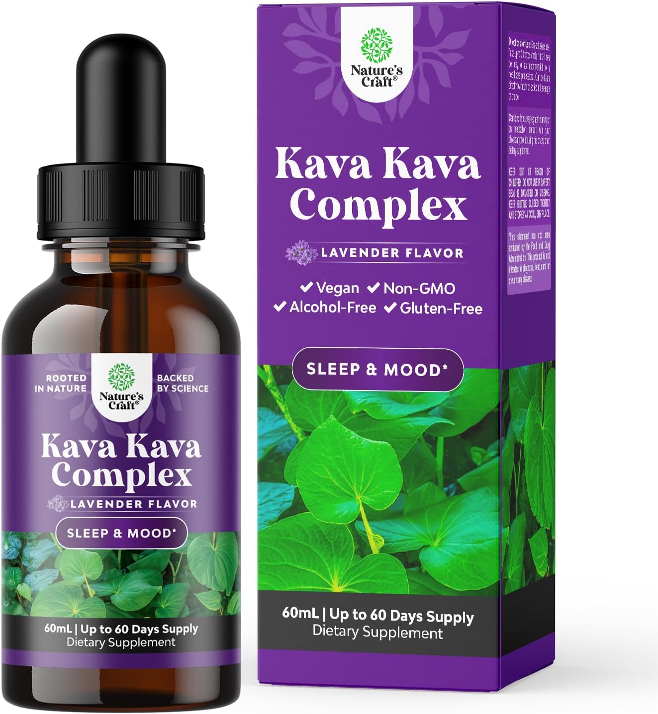 High Potency Liquid Kava Kava and Ashwagandha Drops Bundle - Organic Stress Relief and Mood Support with Vegan Ashwagandha Root Extract