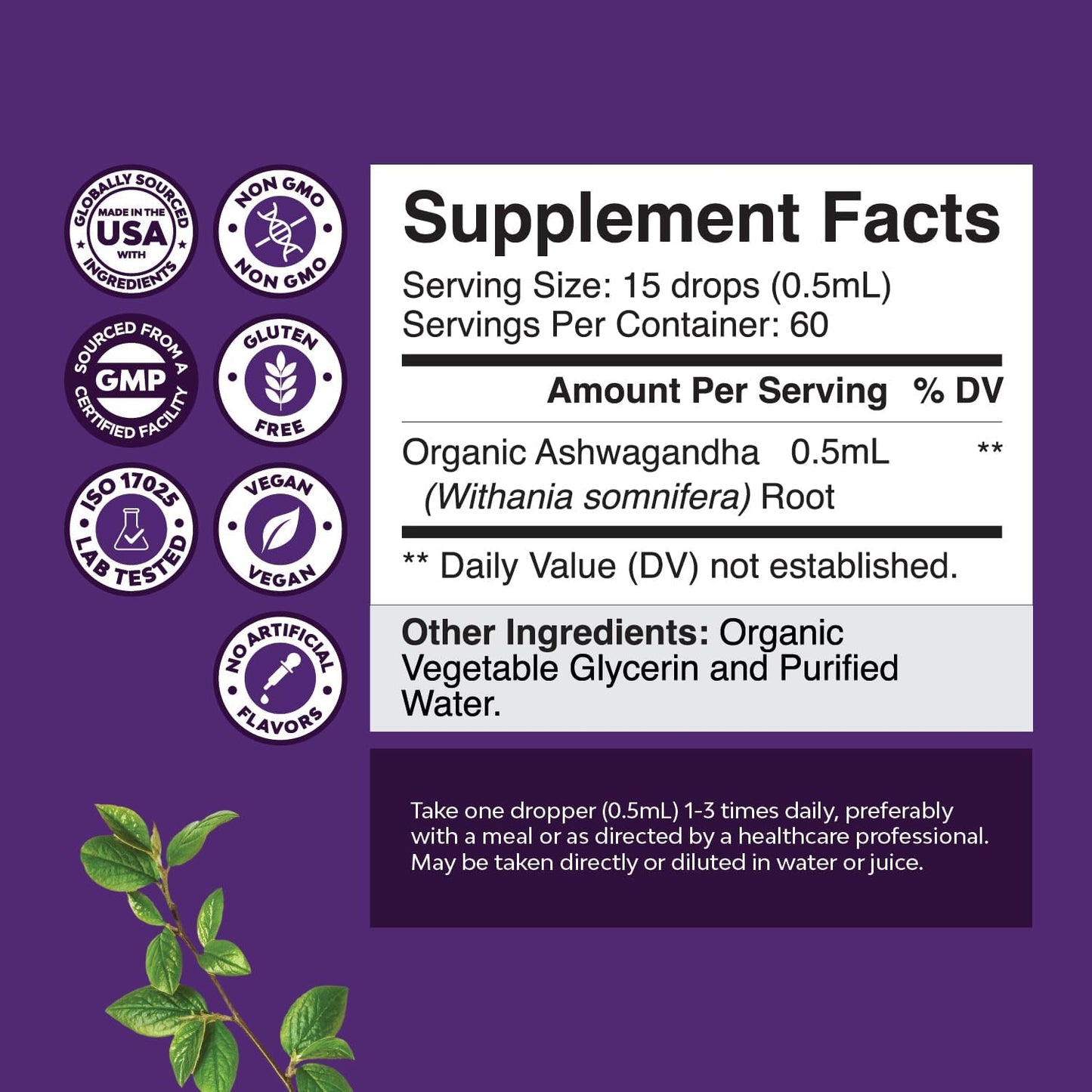 High Potency Liquid Kava Kava and Ashwagandha Drops Bundle - Organic Stress Relief and Mood Support with Vegan Ashwagandha Root Extract