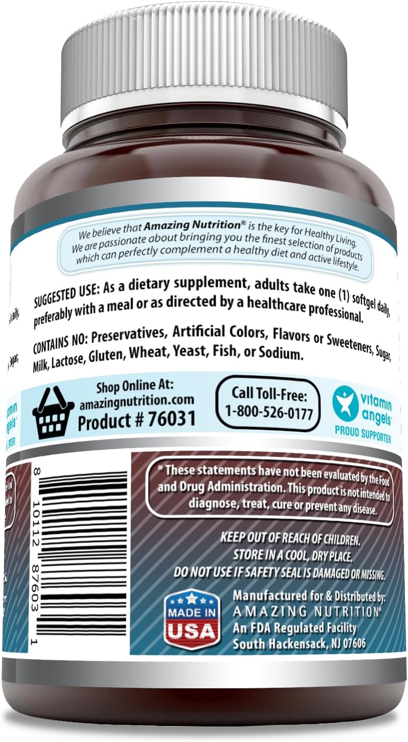 High-Potency Lutein with Zeaxanthin Softgels | Non-GMO, Gluten-Free | Made in USA | 40mg Lutein, 1600mcg Zeaxanthin | 120 Count