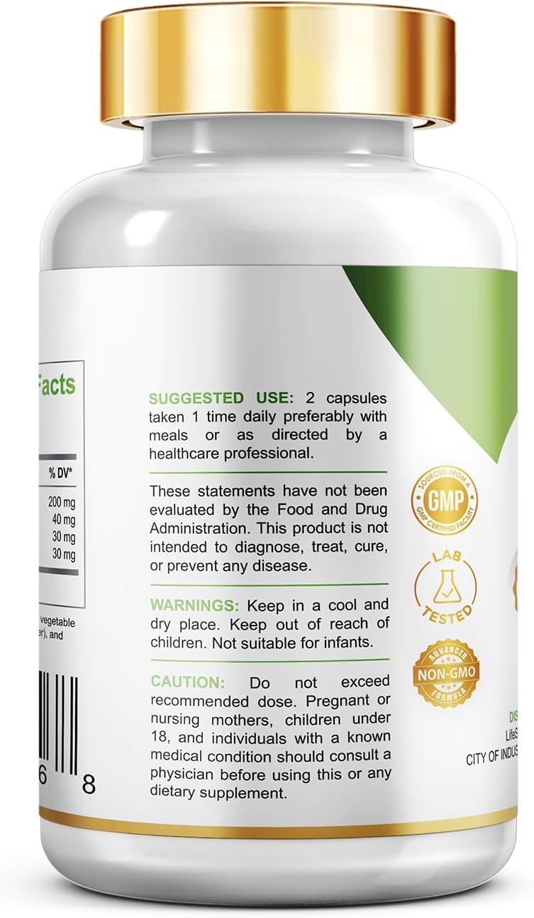 High Potency Magnesium Complex Supplement 300mg - Glycinate, Citrate, Malate & L-Threonate Blend